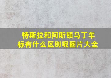 特斯拉和阿斯顿马丁车标有什么区别呢图片大全