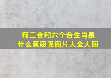 狗三合和六个合生肖是什么意思呢图片大全大图