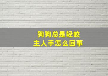 狗狗总是轻咬主人手怎么回事