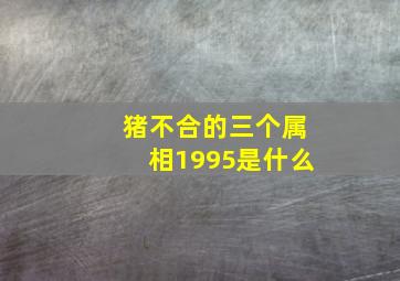 猪不合的三个属相1995是什么