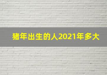 猪年出生的人2021年多大