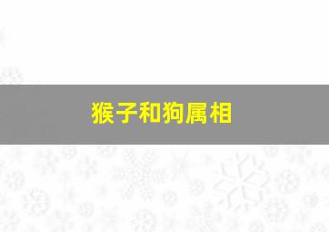 猴子和狗属相