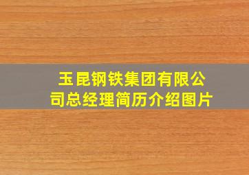 玉昆钢铁集团有限公司总经理简历介绍图片