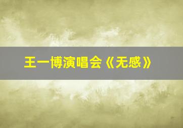 王一博演唱会《无感》