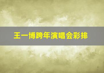 王一博跨年演唱会彩排