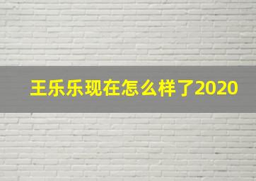 王乐乐现在怎么样了2020