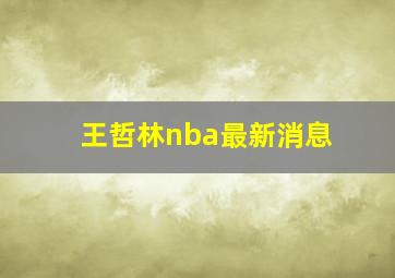 王哲林nba最新消息