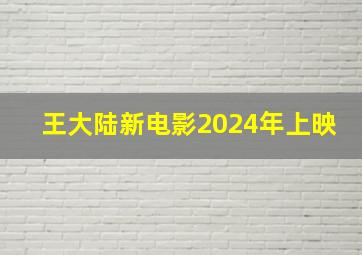 王大陆新电影2024年上映