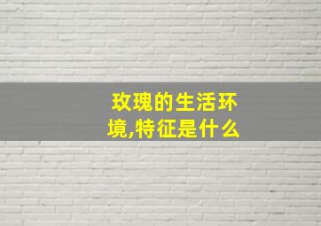 玫瑰的生活环境,特征是什么