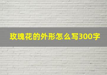 玫瑰花的外形怎么写300字