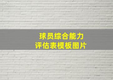 球员综合能力评估表模板图片