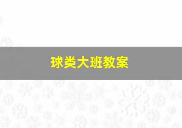 球类大班教案