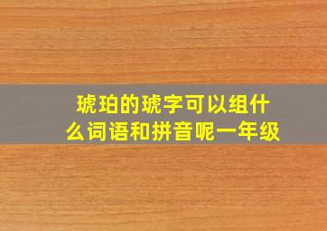 琥珀的琥字可以组什么词语和拼音呢一年级