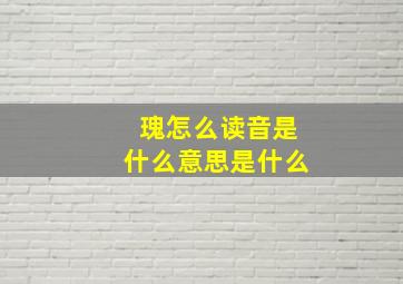 瑰怎么读音是什么意思是什么