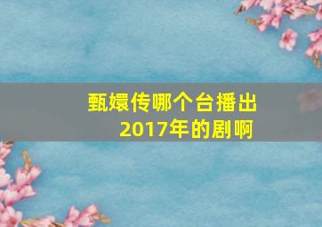 甄嬛传哪个台播出2017年的剧啊