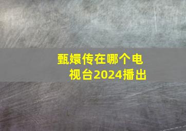 甄嬛传在哪个电视台2024播出