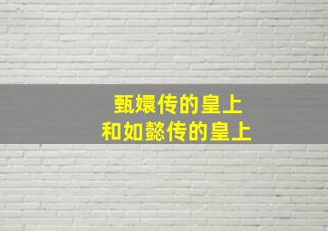 甄嬛传的皇上和如懿传的皇上