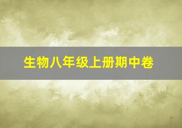 生物八年级上册期中卷