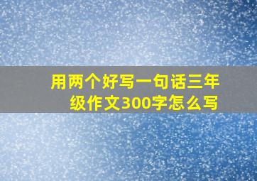 用两个好写一句话三年级作文300字怎么写