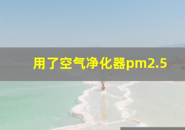 用了空气净化器pm2.5