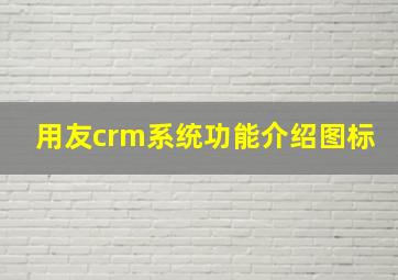 用友crm系统功能介绍图标