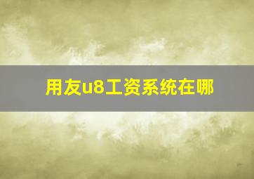 用友u8工资系统在哪