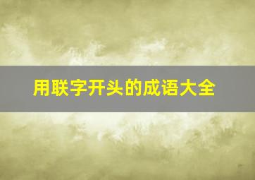 用联字开头的成语大全