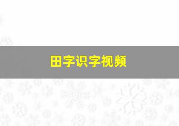 田字识字视频