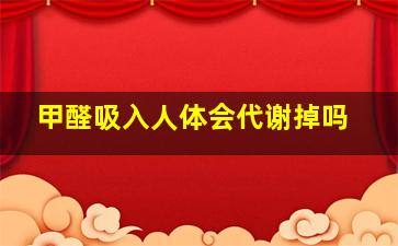 甲醛吸入人体会代谢掉吗