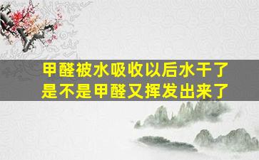 甲醛被水吸收以后水干了是不是甲醛又挥发出来了