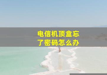 电信机顶盒忘了密码怎么办