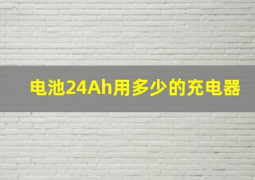 电池24Ah用多少的充电器