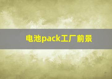 电池pack工厂前景