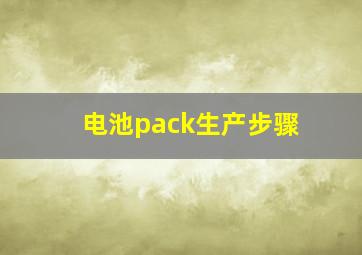 电池pack生产步骤