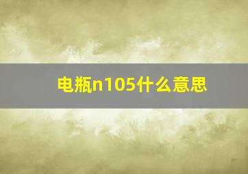 电瓶n105什么意思