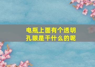 电瓶上面有个透明孔眼是干什么的呢