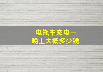 电瓶车充电一晚上大概多少钱