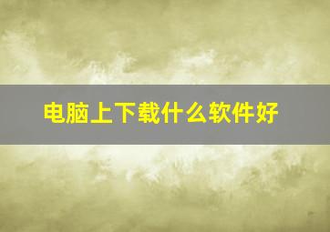 电脑上下载什么软件好