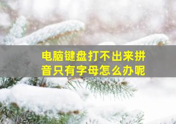 电脑键盘打不出来拼音只有字母怎么办呢