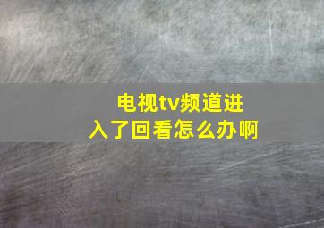 电视tv频道进入了回看怎么办啊