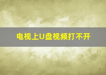 电视上U盘视频打不开