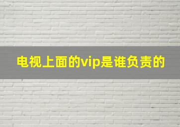 电视上面的vip是谁负责的