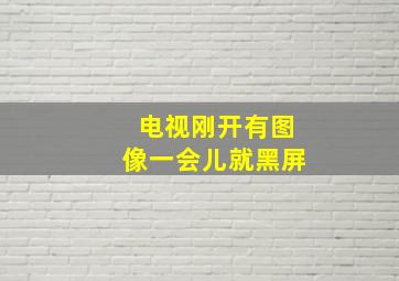 电视刚开有图像一会儿就黑屏