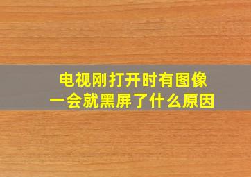 电视刚打开时有图像一会就黑屏了什么原因