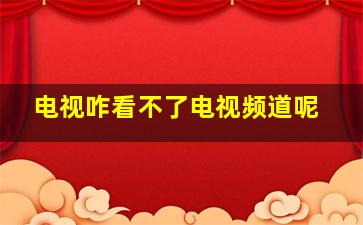 电视咋看不了电视频道呢