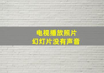 电视播放照片幻灯片没有声音