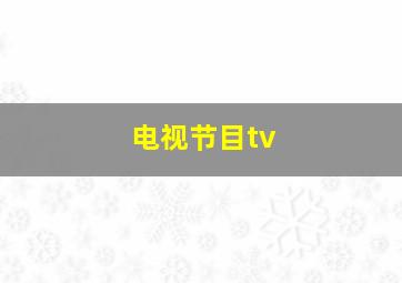 电视节目tv