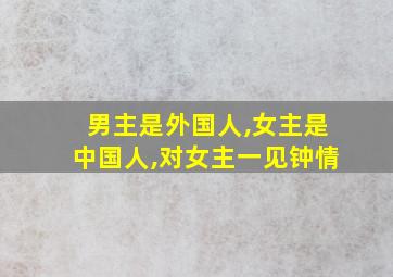 男主是外国人,女主是中国人,对女主一见钟情