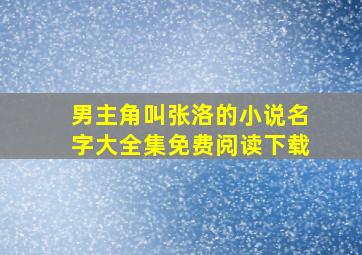 男主角叫张洛的小说名字大全集免费阅读下载