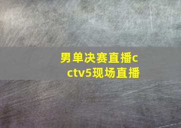 男单决赛直播cctv5现场直播